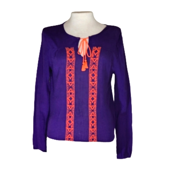 Decree Boho Top Purple Size M - Picture 3 of 15
